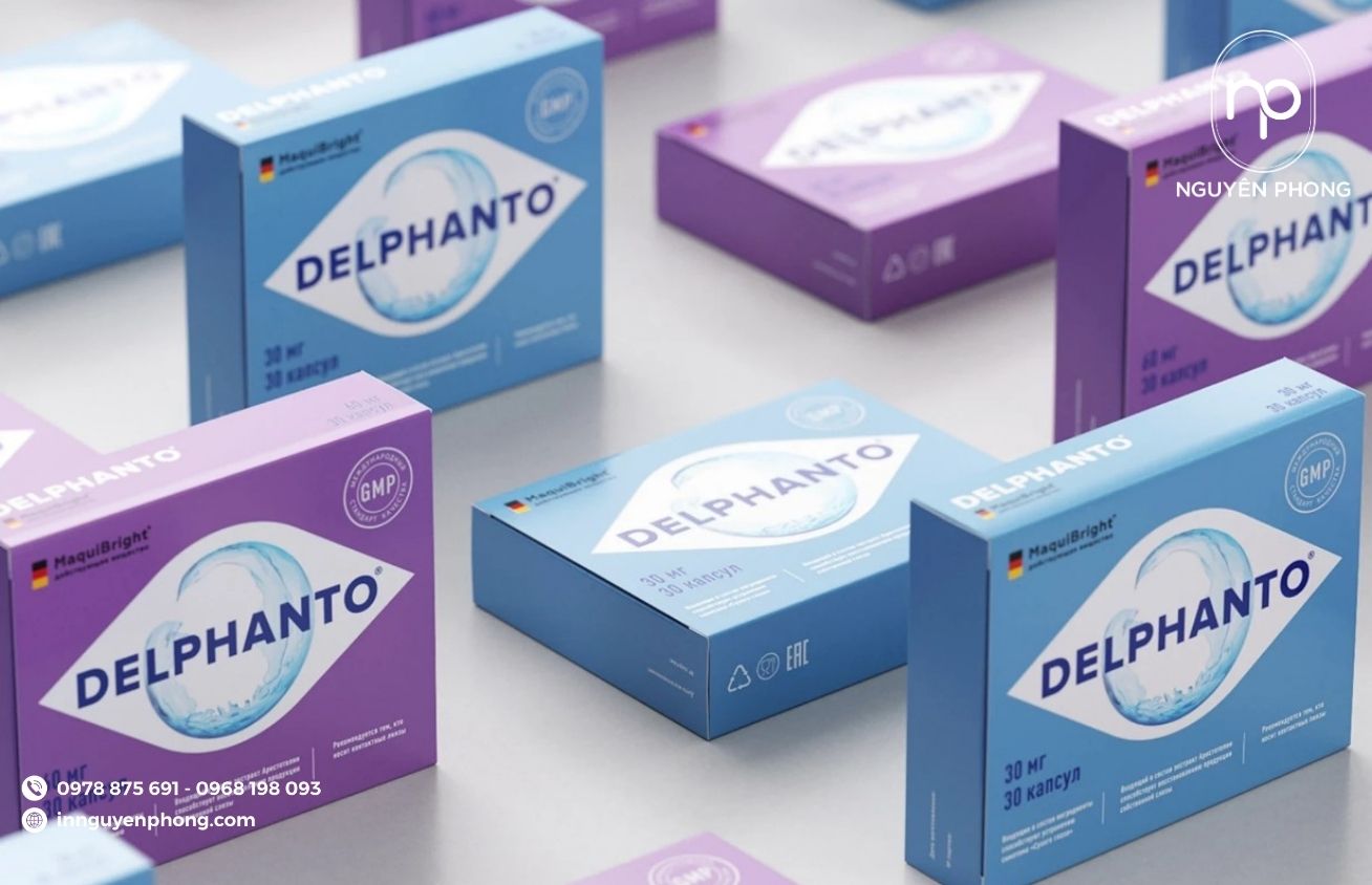 Mẫu logo thuốc in trên hộp đựng thuốc